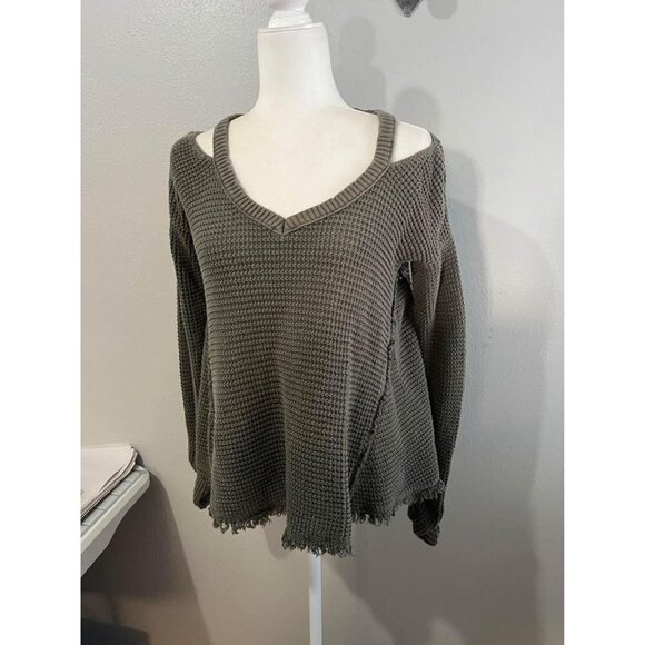 Free People Moonshine Sweater Sage Green Size XS - Picture 2 of 10
